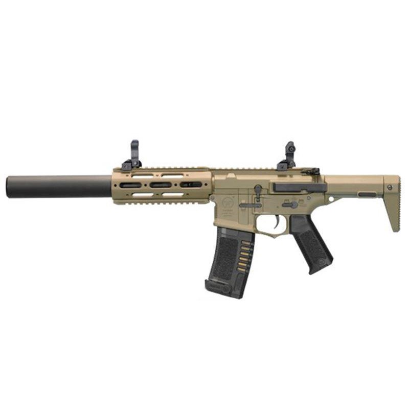 ARES AM 014 DE SHORT HONEY BADGER WITH EXTENDED SILENCER TAN - OnlyAirsoft