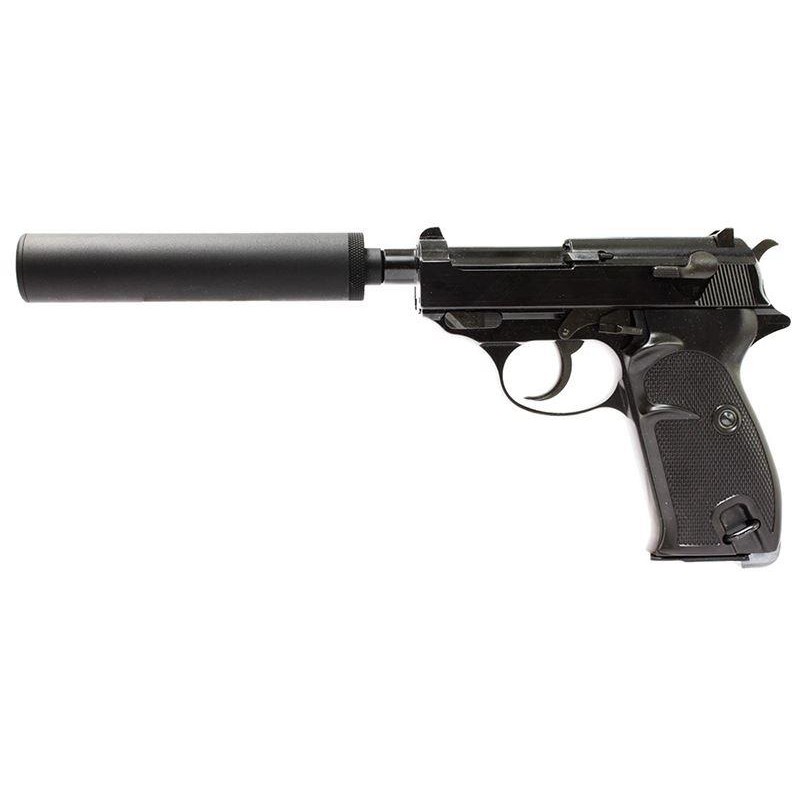 WE WW2S with Silencer Gas Blowback Pistol