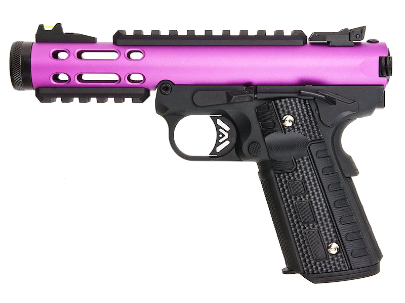 WE Galaxy 1911 Gas Blowback Pistol (Black Frame – Purple Slide) -111291