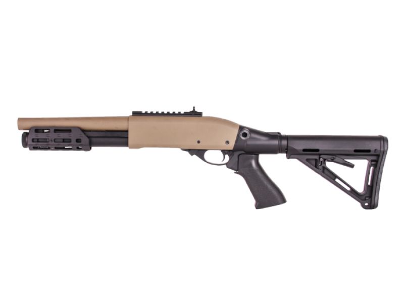 Golden Eagle M870 M-Lok Tri-Shot Gas Pump Action Shotgun (8878T – Tan) -213302