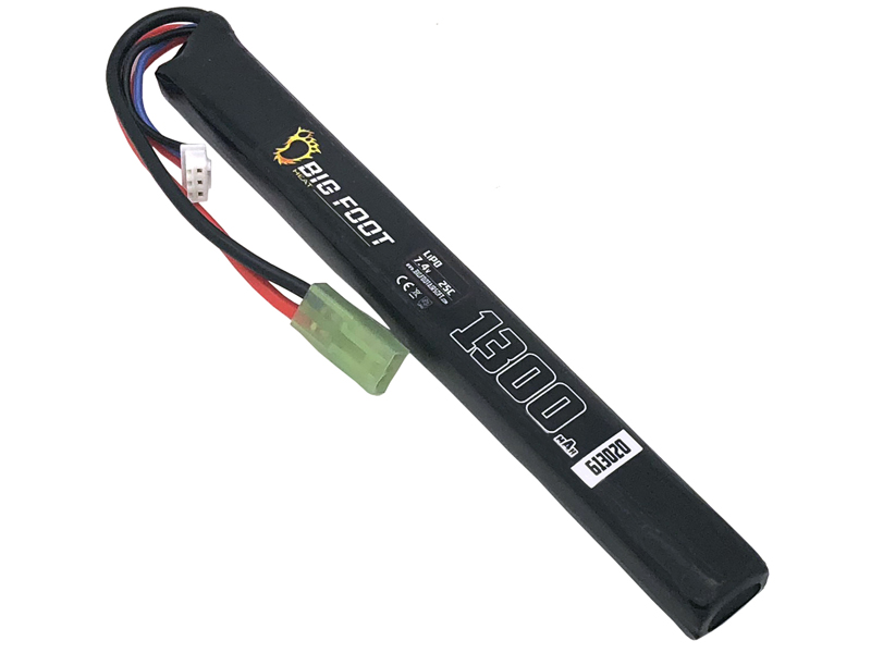 Big Foot – Heat Lipo Battery 1300 mAh 7.4c 25c (Stick – 160mm – AK Series) -613020