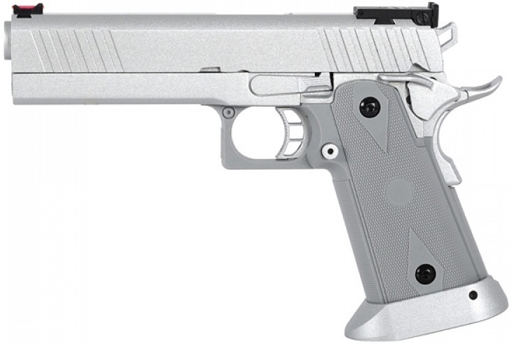 Army Custom – 5.1 Hi-Capa Gas Blowback Pistol (R609 – 111387) – Silver -111408