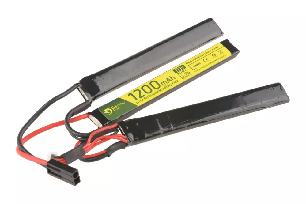 ELECTRO RIVER – LiPo 11.1V 1200 mAh 25/50C Butterfly Battery -ELR-06-016966-00