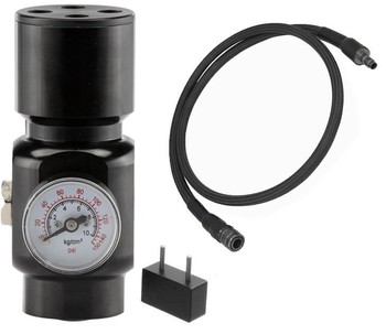 Oxygen Regulator and Balystik Deluxe Line 100cm Colour: Black » OXYGEN GEN2 HPA 0-150psi regulator double output x 1 » Balystik 8mm Deluxe Braided Line for HPA regulator US x 1 Colour: Black (oxyhpasublk)