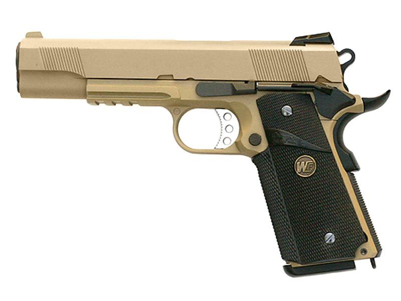 WE – MEU GBB Pistol (Rail Version – Metal) – Tan -110325